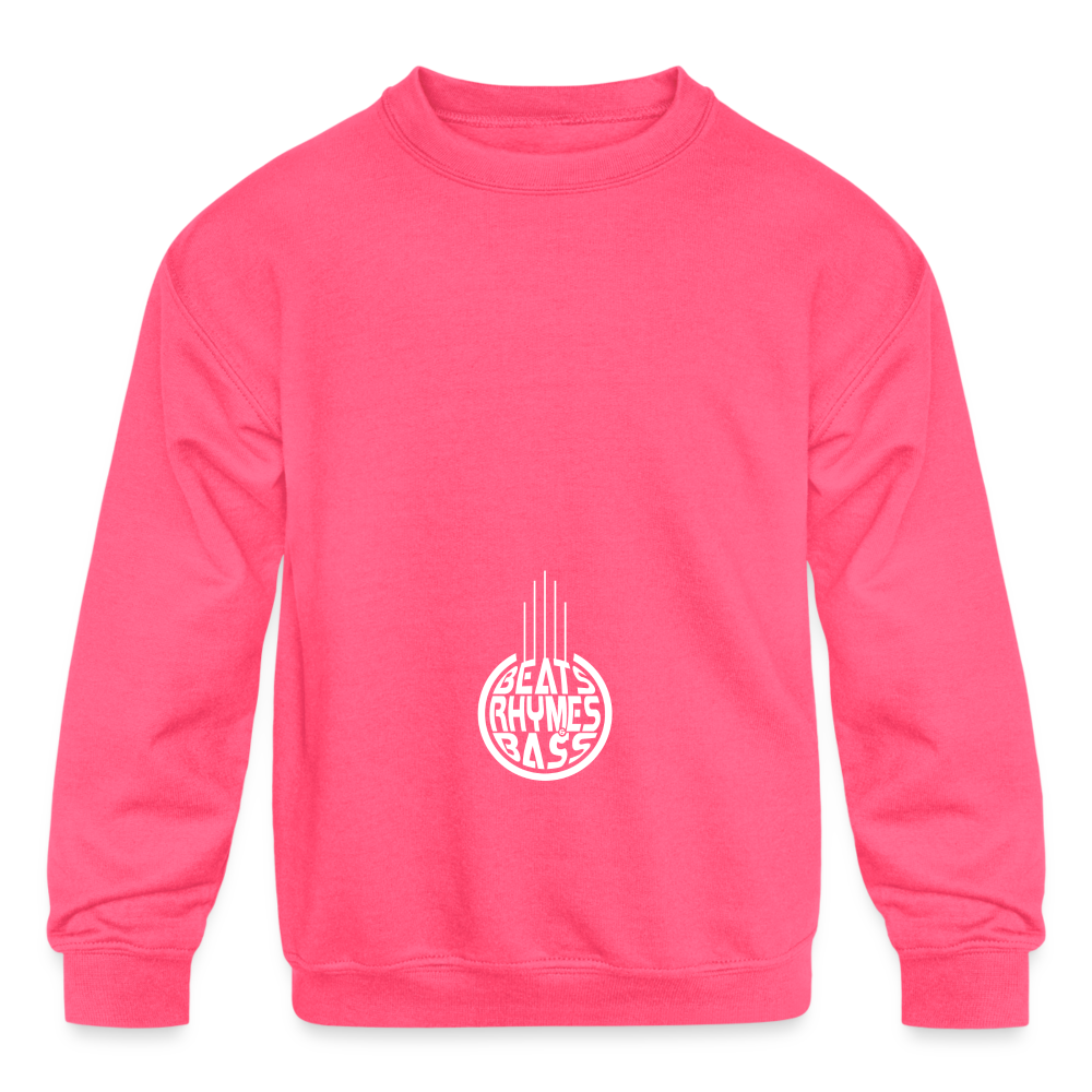 BRB Kids' Crewneck Sweatshirt - neon pink