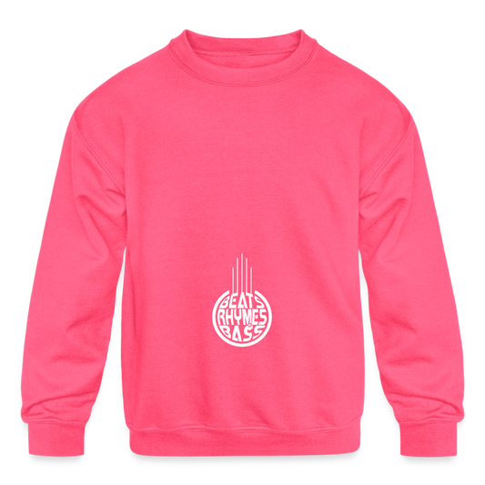 BRB Kids' Crewneck Sweatshirt - neon pink